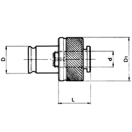 Schnellwechsel-Einsatz Gr.2, 8x6,2mm (M8) mit Sicherheitskupplung